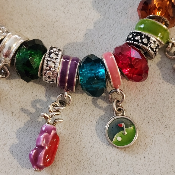 Golfer Charm Bracelet - Picture 3 of 5